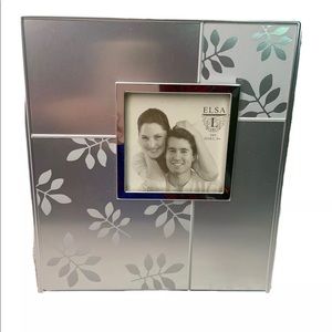 Elsa L Frame Cover Faux Silver Photo Album Wedding Engagement Family 200 4x6